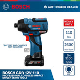 Bosch GDR 12V-110 Professional Cordless Impact Driver (Bare Tool)